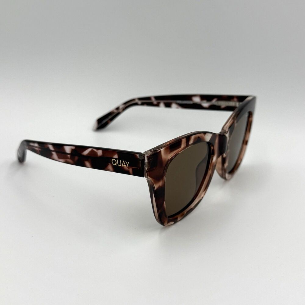 Quay After Hours Polarized Sunglasses Brown Tortoise Oversized Summer